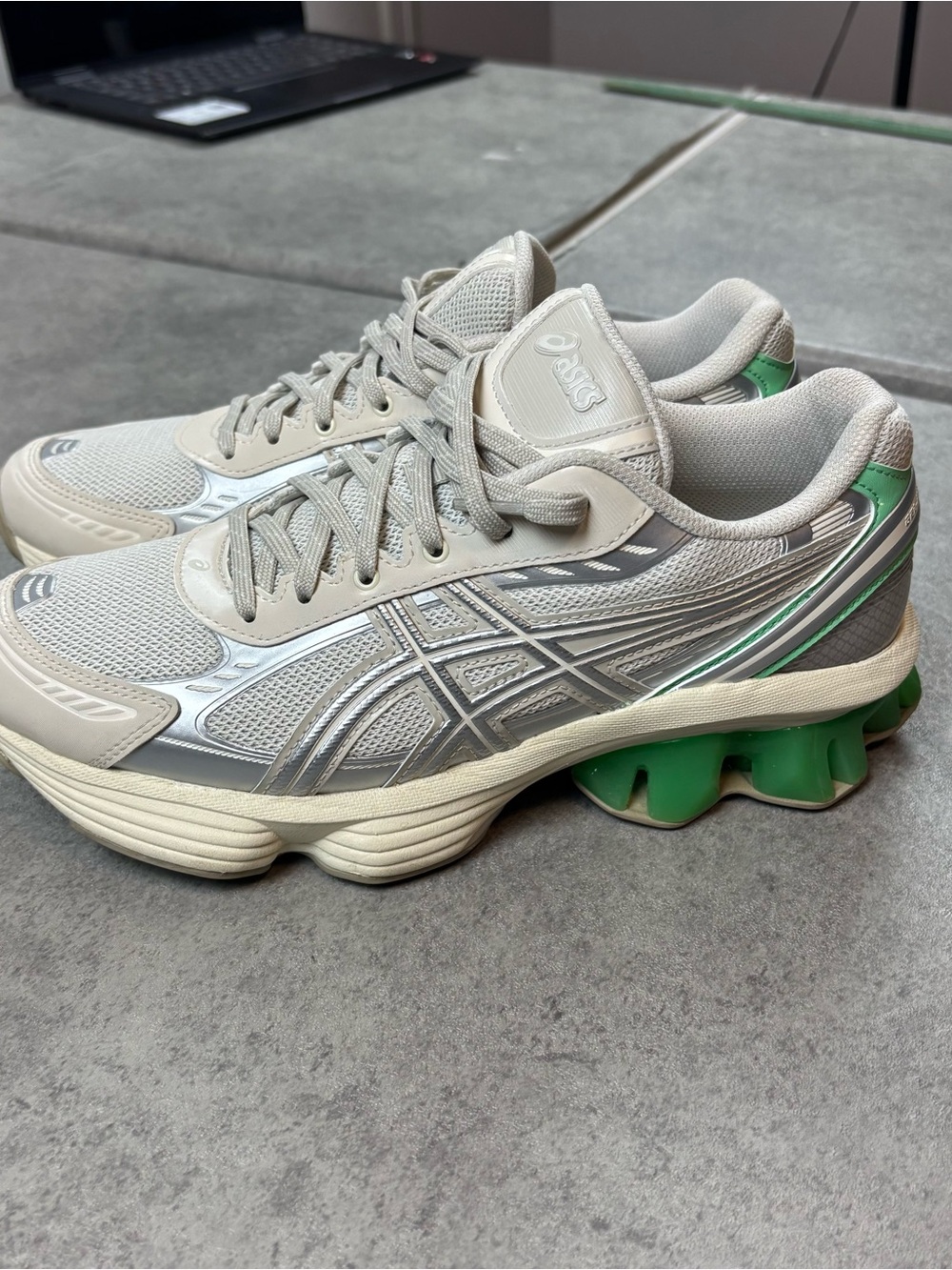 ASICS Men's GEL-KINETIC FLUENT Running Shoes Mens 7 Silver Green F450325 - Picture 11 of 14